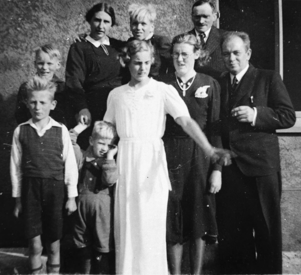 Klintebjerg Børnehjem i forbindelse med familiebesøg i 1940'erne